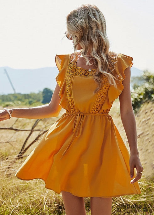 Boho Lace Mini Dress Pauline